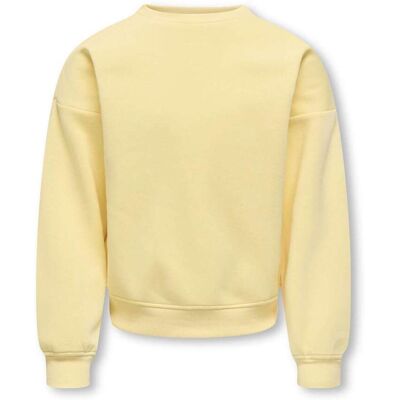 Only Kids Sweat Back/sleeve Print Sweater Geel 122/128 girls Only Kids Sweat Back/sleeve Print Sweater Geel 122/128 girls