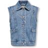 Only Kids Kennedy Denim Waistcoat Jeans-Blauw 164 girls