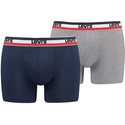Levi's Sportswear Logo Boxer 2-pack Blauw M male Levi's Sportswear Logo Boxer 2-pack Blauw M male