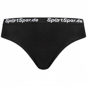 SportSpar.de "Sparhöschen" Dames String zwart  - zwart - Size: Medium
