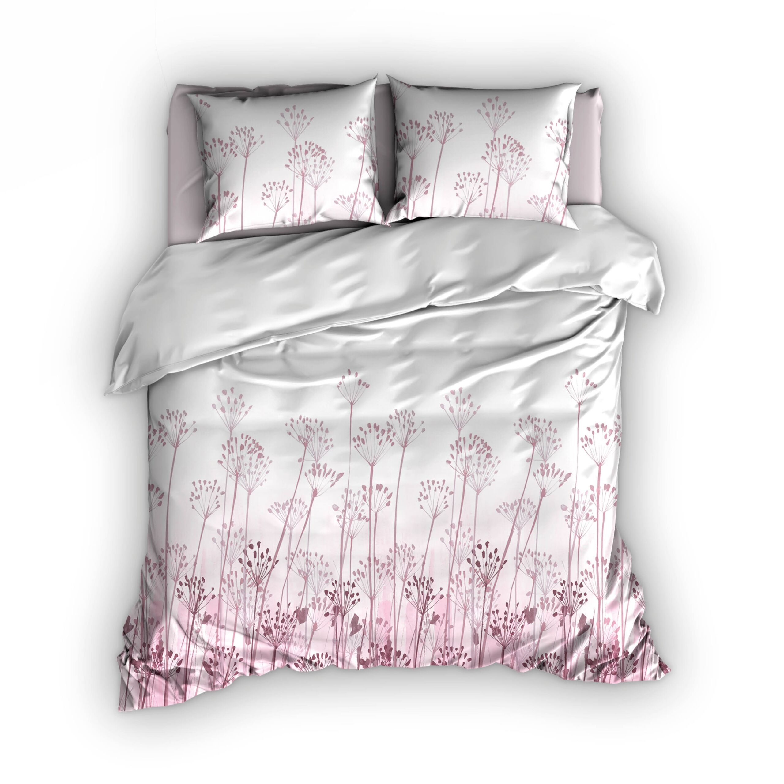 Satin D'or Dekbedovertrek Wildflower Rose - 260x200/220 cm | Lits-jumeaux XL