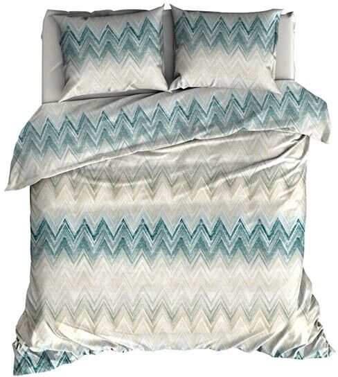 Romanette Dekbedovertrek Kiruna Teal - 200x200/220 cm | 2-persoons