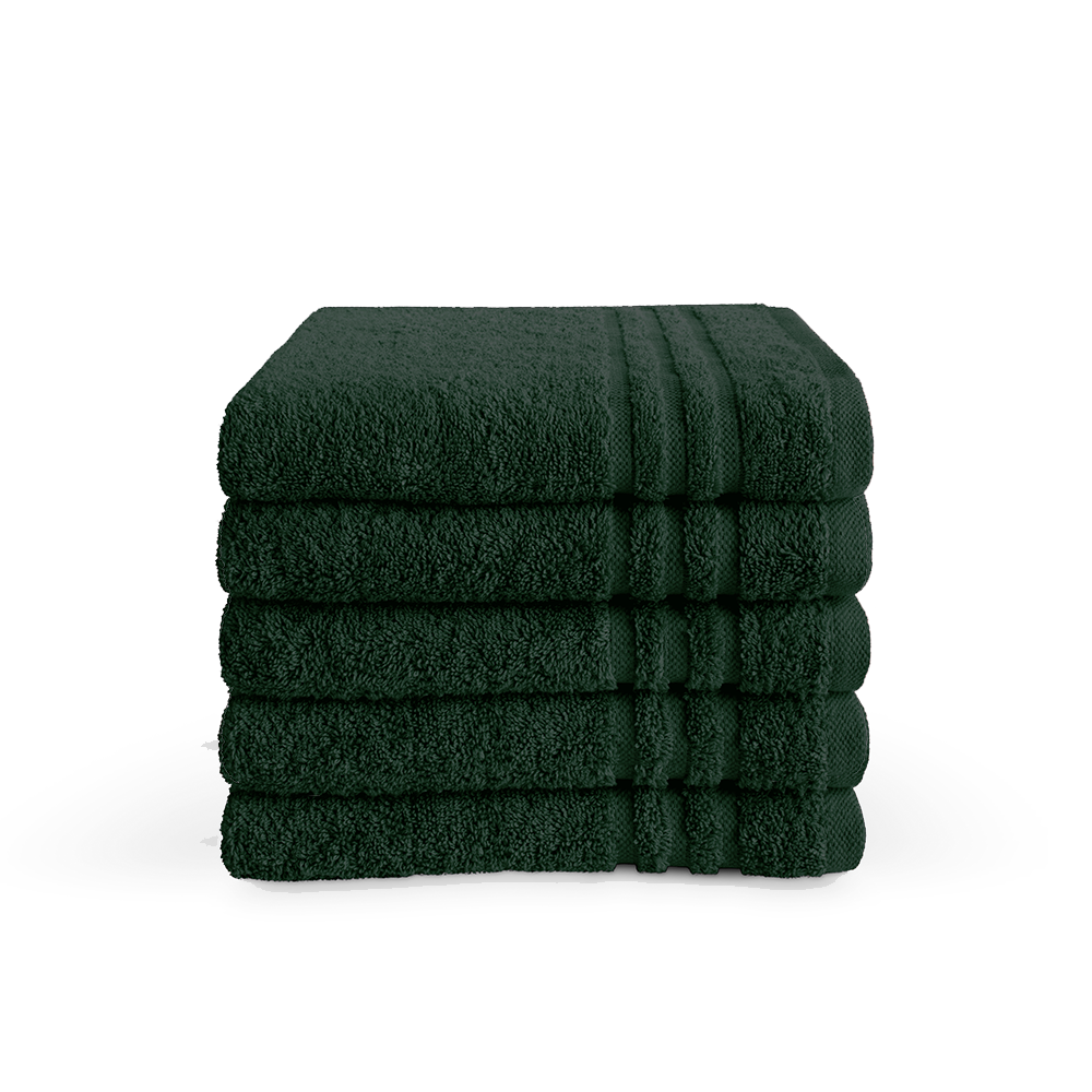 Byrklund badlaken – 70×140 cm – set van 5 - Donker groen