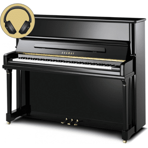 Yamaha P124 M SH3 PE messing silent piano (zwart hoogglans)