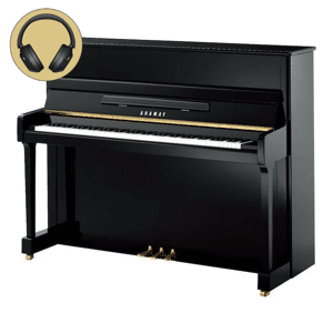 Yamaha P116 M SH3 PE messing silent piano (zwart hoogglans)
