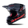 Crosshelm Alpinestars Supertech SM8 Radium 2 Mips Zwart-Neon Rood Glanzend