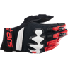 Motorhandschoenen Alpinestars Halo Leather Zwart-Wit-Fel Rood