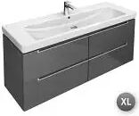 Villeroy & Boch Subway 2.0 Waschtischunterschrank XL 128,7 cm  B: 128,7 T: 44,9 H: 52 cm glossy grey A69800FP