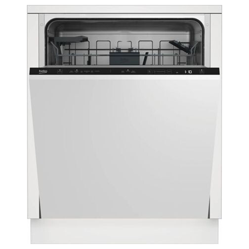 BEKO DIN2643M0 inbouw vaatwasser (Volledig geïntegreerde vaatwasser, 598 mm breed) Zwart