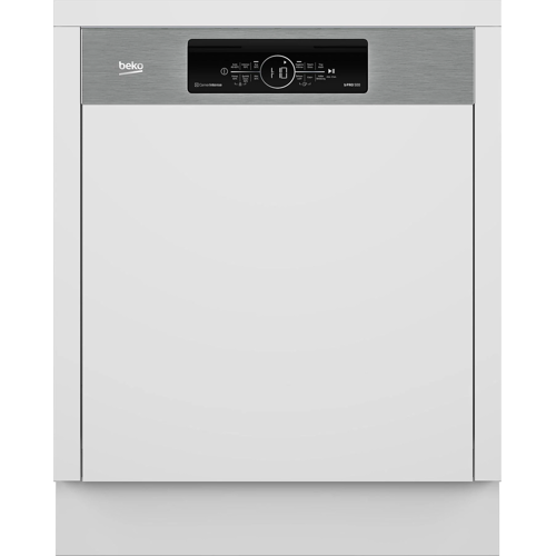 BEKO BDSN3844M0X inbouw vaatwasser (Semi inbouw vaatwasser, 598 mm breed) Zilver