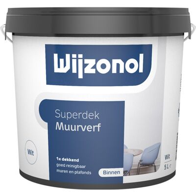 Wijzonol Superdek muurverf extra dekkend mat 5L wit Wijzonol Superdek muurverf extra dekkend mat 5L wit
