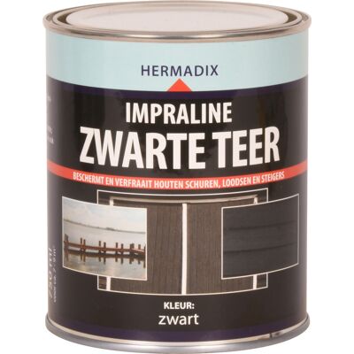 Hermadix Zwarte Teer Houtbeschermingsmiddel - 750ml Hermadix Zwarte Teer Houtbeschermingsmiddel - 750ml
