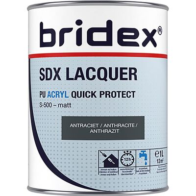Bridex SDX Lacquer lak acryl 1L antraciet mat Bridex SDX Lacquer lak acryl 1L antraciet mat