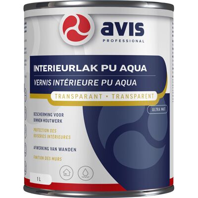 Avis - Interieurlak PU AQUA Ultra Mat - Transparant - Binnenhout - Varnish Avis - Interieurlak PU AQUA Ultra Mat - Transparant - Binnenhout - Varnish