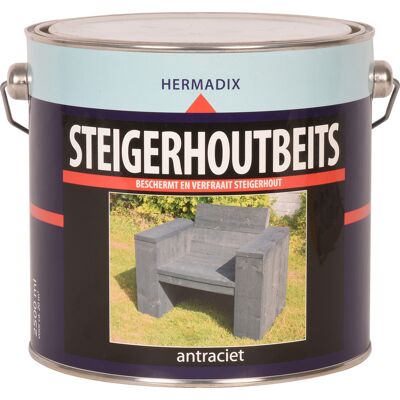 Hermadix Houtbeits - 2,5L - Antraciet - Houtbescherming Hermadix Houtbeits - 2,5L - Antraciet - Houtbescherming