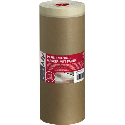 Kip 234 papier masker met premium afplaktape 300mmx25m Kip 234 papier masker met premium afplaktape 300mmx25m