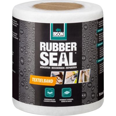 Bison Rubber Seal textielband 100mmx10m Bison Rubber Seal textielband 100mmx10m