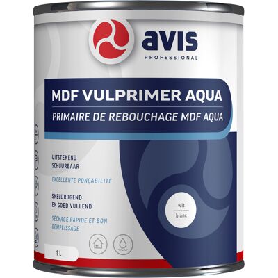 Avis MDF Vulprimer Aqua 1L Wit Avis MDF Vulprimer Aqua 1L Wit