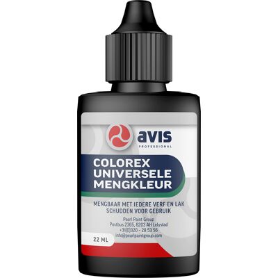 Avis Colorex universele mengkleur 22ml zwart Avis Colorex universele mengkleur 22ml zwart