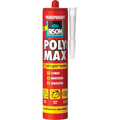 Bison - Polymax Express - 300g - Transparant - Afdichtingsmiddel Bison - Polymax Express - 300g - Transparant - Afdichtingsmiddel