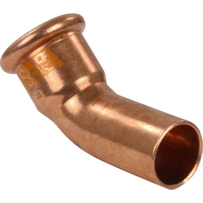 VSH Xpress gas koper pers insteekbocht 45deg 22mm VSH Xpress gas koper pers insteekbocht 45deg 22mm