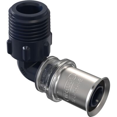 Wavin Tigris K5 pers puntstuk haaks 90deg 1/2"x20mm Wavin Tigris K5 pers puntstuk haaks 90deg 1/2"x20mm
