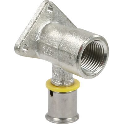 Wavin Tigris gas pers muurplaat messing 1/2"x16mm Wavin Tigris gas pers muurplaat messing 1/2"x16mm