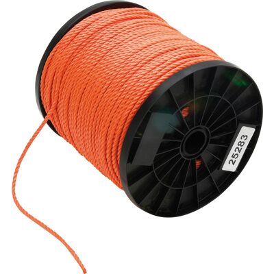 DX Touw geslagen PP oranje 4mmx200m DX Touw geslagen PP oranje 4mmx200m