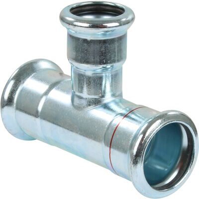 VSH Xpress staal pers T-stuk verloop 28x22x28mm VSH Xpress staal pers T-stuk verloop 28x22x28mm