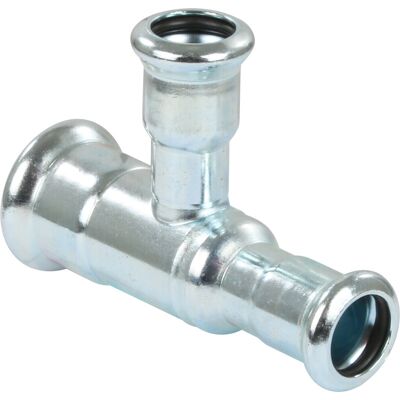 VSH Xpress staal pers T-stuk verloop 22x15x15mm VSH Xpress staal pers T-stuk verloop 22x15x15mm