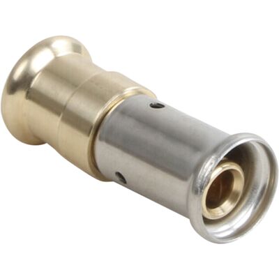Henco pers overgangsstuk messing 15x16mm Henco pers overgangsstuk messing 15x16mm