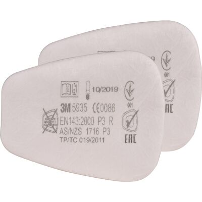 3M Stof(voor)filter 5935 FFP3 (Paar) 3M Stof(voor)filter 5935 FFP3 (Paar)