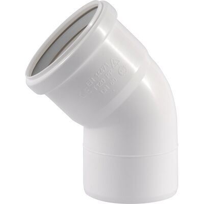Ubbink Rolux rookgasafvoer bocht PP80 45deg Ubbink Rolux rookgasafvoer bocht PP80 45deg
