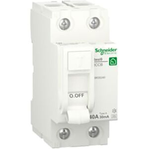 Schneider Electric Resi9 2P 40A 30MA - Differentieelschakelaar Schneider Electric Resi9 2P 40A 30MA - Differentieelschakelaar