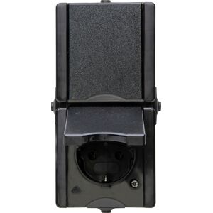 Kopp ProAQA wandcontactdoos dubbel RA voorbedraad opbouw spatwaterdicht Zwart IP44 verticaal Kopp ProAQA wandcontactdoos dubbel RA voorbedraad opbouw spatwaterdicht Zwart IP44 verticaal
