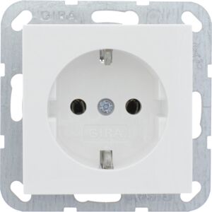 Gira System 55 wandcontactdoos RA inbouw Glanzend wit Gira System 55 wandcontactdoos RA inbouw Glanzend wit