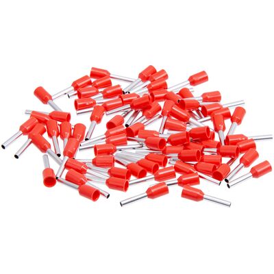 Toolstation Adereindhuls met kunststofkraag 1mm² rood (100 Stuks) Toolstation Adereindhuls met kunststofkraag 1mm² rood (100 Stuks)