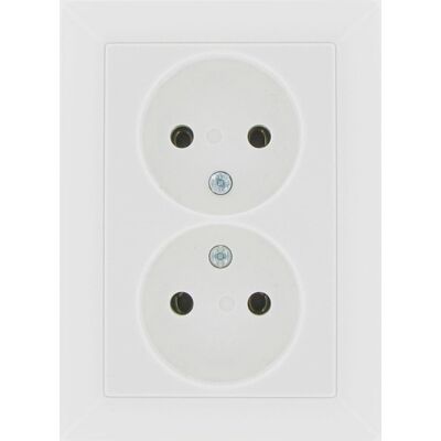 Jung AS500 wandcontactdoos dubbel inbouw Glanzend wit Jung AS500 wandcontactdoos dubbel inbouw Glanzend wit