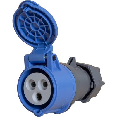 Power CEE contrastekker 3-polig 16A IP44 Blauw Power CEE contrastekker 3-polig 16A IP44 Blauw