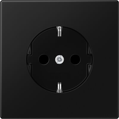 Jung LS1520NSWM - Zwarte Schuko stopcontact - IP20 bescherming Jung LS1520NSWM - Zwarte Schuko stopcontact - IP20 bescherming