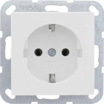 Gira System 55 wandcontactdoos RA inbouw Glanzend wit Gira System 55 wandcontactdoos RA inbouw Glanzend wit