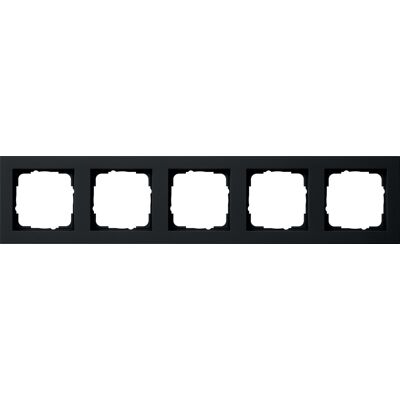 Gira E2 Zwart 5-voudige Frame - Elektrisch Frame Gira E2 Zwart 5-voudige Frame - Elektrisch Frame