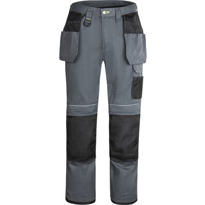 Portwest Urban werkbroek met holsterzakken en kniezakken + gratis kniestukken 50 grijs/zwart Portwest Urban werkbroek met holsterzakken en kniezakken + gratis kniestukken 50 grijs/zwart