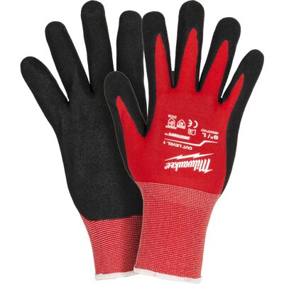 Milwaukee gedipte werkhandschoenen snijklasse 1/A 10/XL (Paar) Milwaukee gedipte werkhandschoenen snijklasse 1/A 10/XL (Paar)