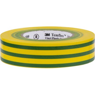 3M Temflex isolatietape Groen/geel 19mmx20m 3M Temflex isolatietape Groen/geel 19mmx20m