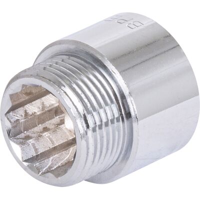 BPE kraanverlengstuk chroom gepolijst 3/4"x20mm BPE kraanverlengstuk chroom gepolijst 3/4"x20mm