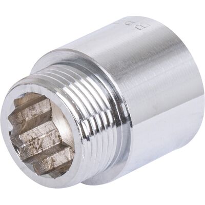 BPE kraanverlengstuk chroom gepolijst 3/4"x25mm BPE kraanverlengstuk chroom gepolijst 3/4"x25mm