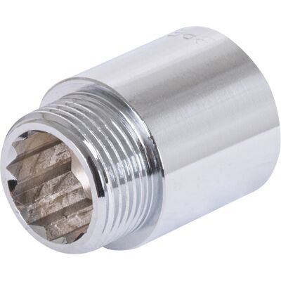 BPE kraanverlengstuk chroom gepolijst 3/4"x30mm BPE kraanverlengstuk chroom gepolijst 3/4"x30mm