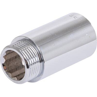BPE kraanverlengstuk chroom gepolijst 3/4"x50mm BPE kraanverlengstuk chroom gepolijst 3/4"x50mm