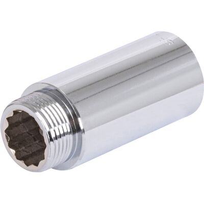 BPE Kraanverlengstuk chroom gepolijst 3/4"x60mm BPE Kraanverlengstuk chroom gepolijst 3/4"x60mm